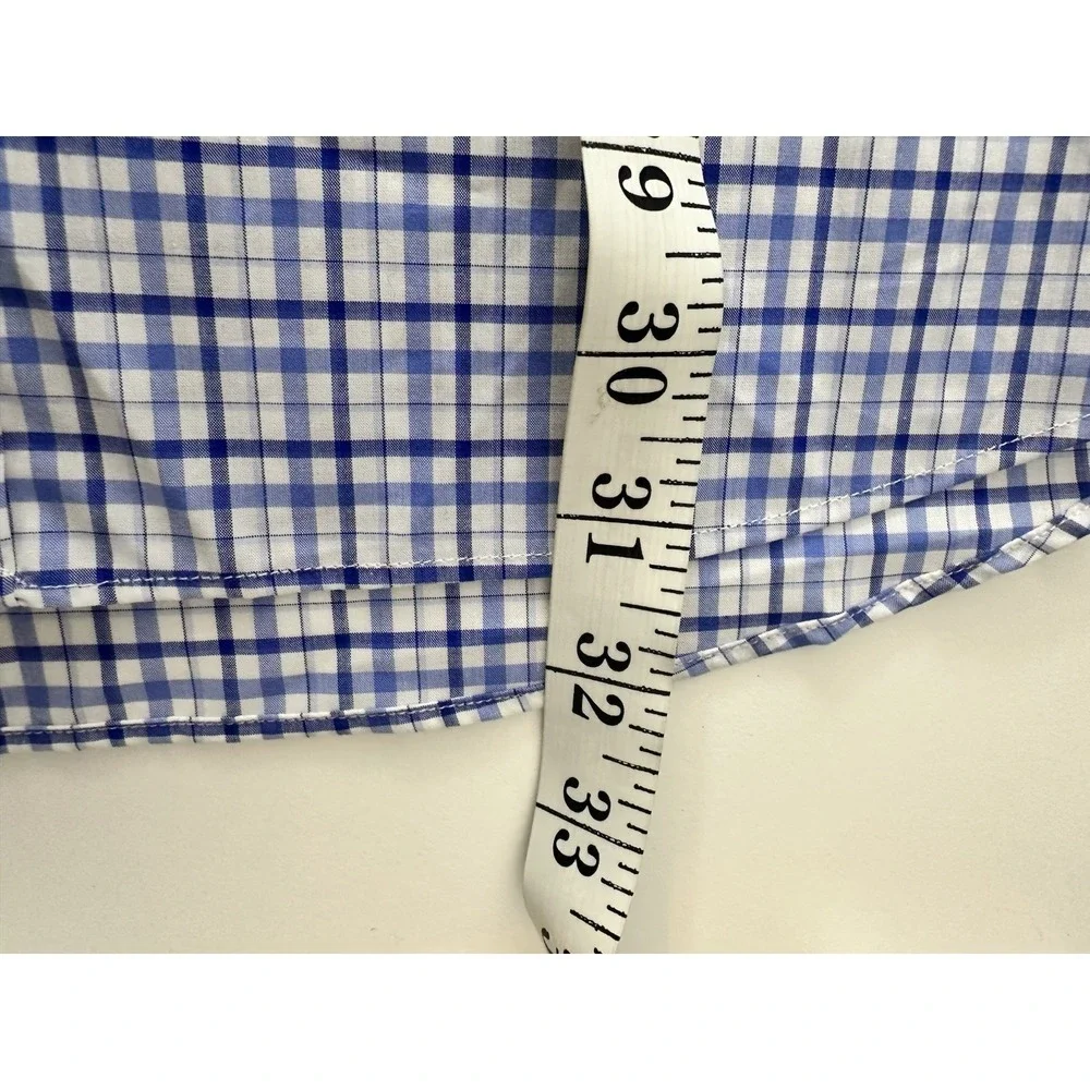 Polo Ralph Lauren Shirt Mens Large L Blue‎ Plaid Long Sleeve Cotton Pony